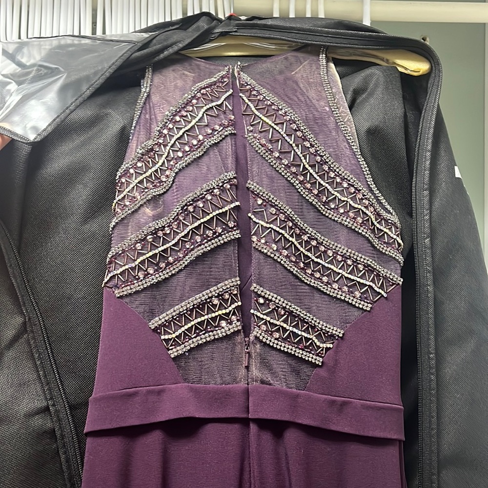 Deep Purple High-neck gown